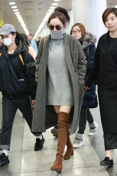 带你吃瓜过膝长靴